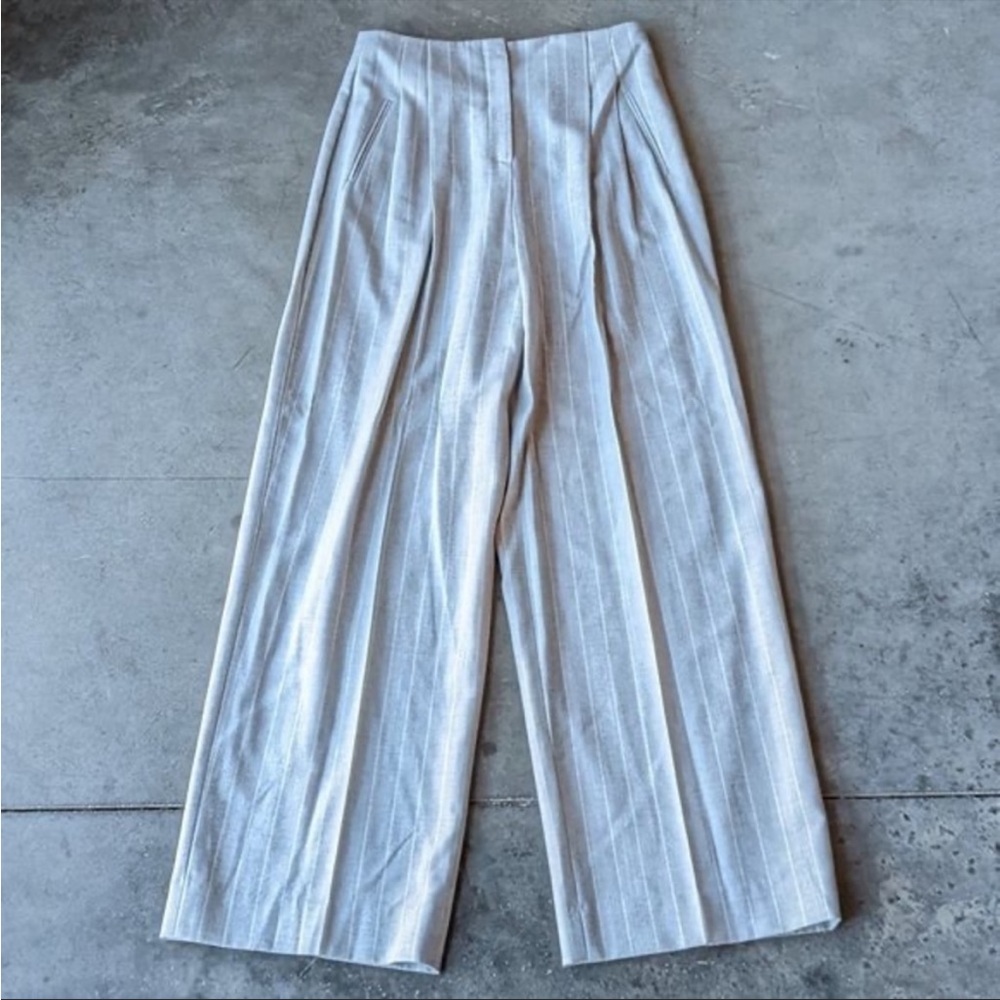 Grey designer pin striped trousers